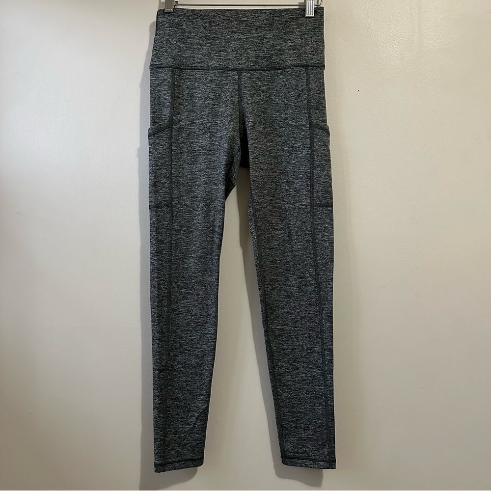 aerie Heather Gray Chill Play Move Active Leggings with Pockets Athletic Size M